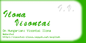 ilona visontai business card